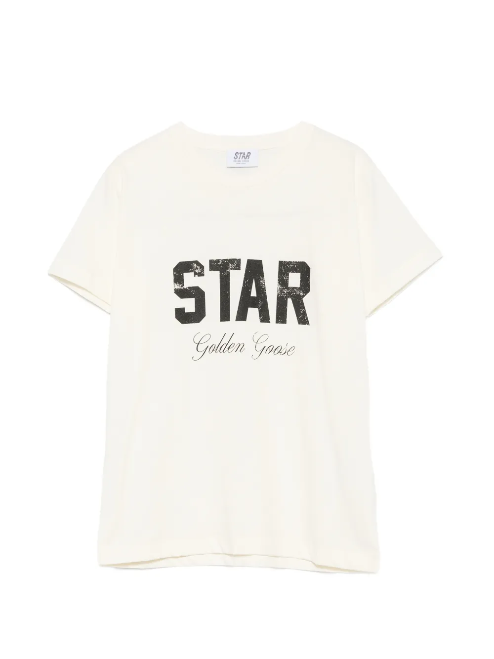 Golden Goose Kids logo-print short-sleeve T-shirt - Toni neutri