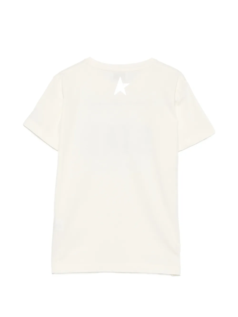 Golden Goose Kids T-shirt met logoprint Beige