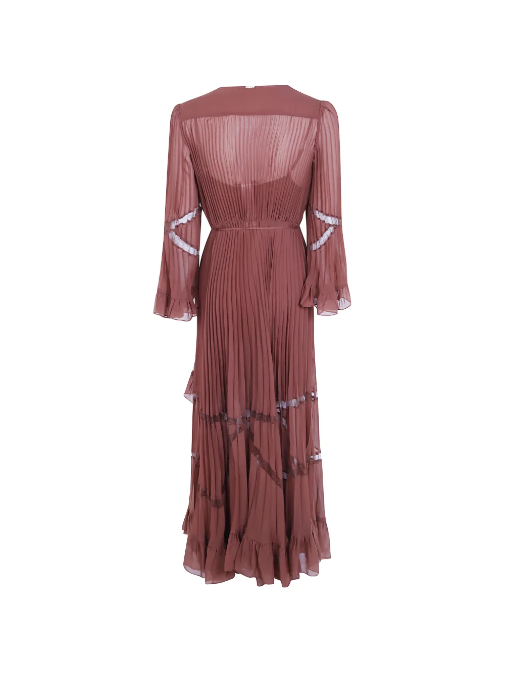 TWINSET Geplooide jurk Bruin