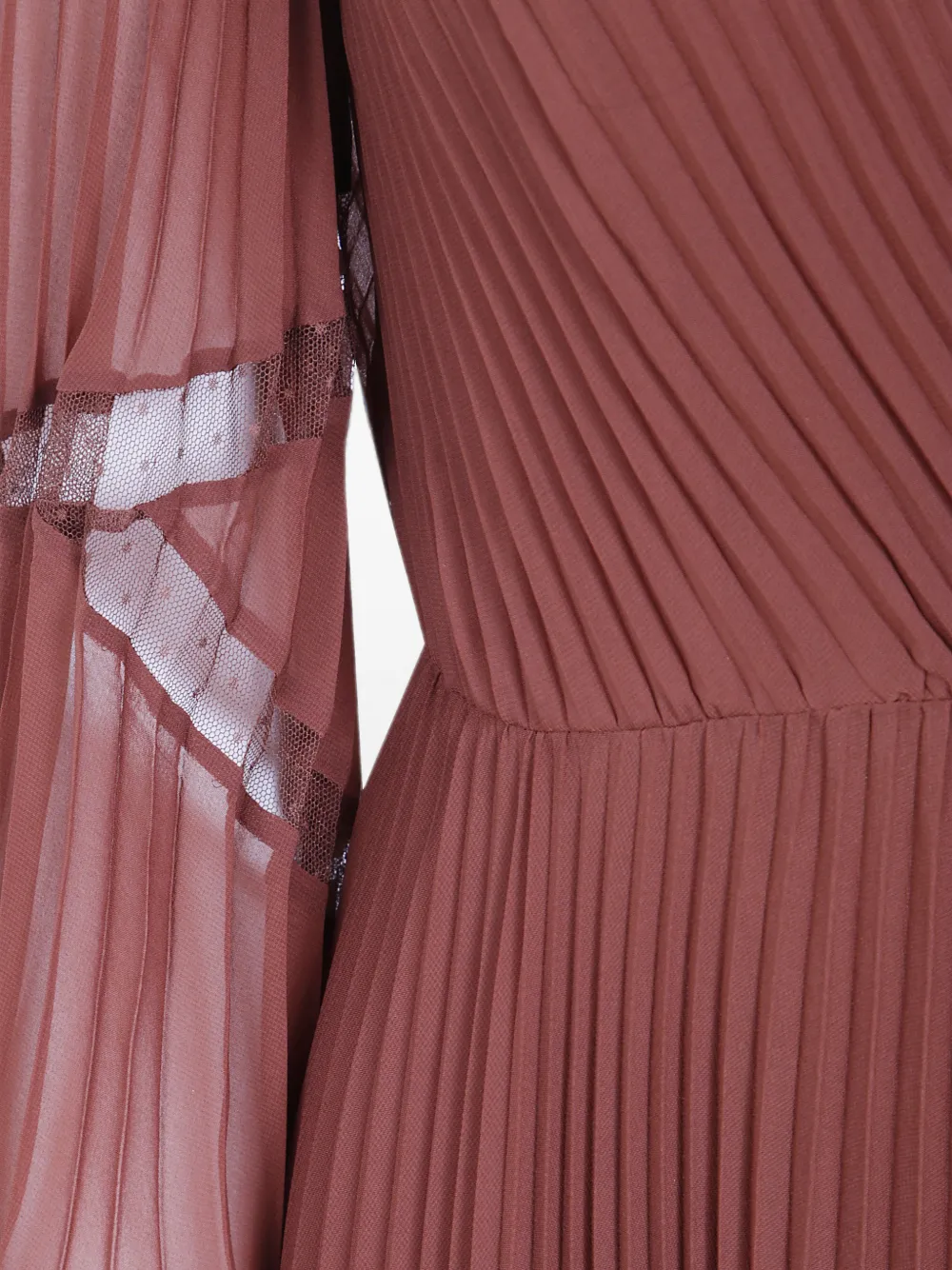 TWINSET Geplooide jurk Bruin