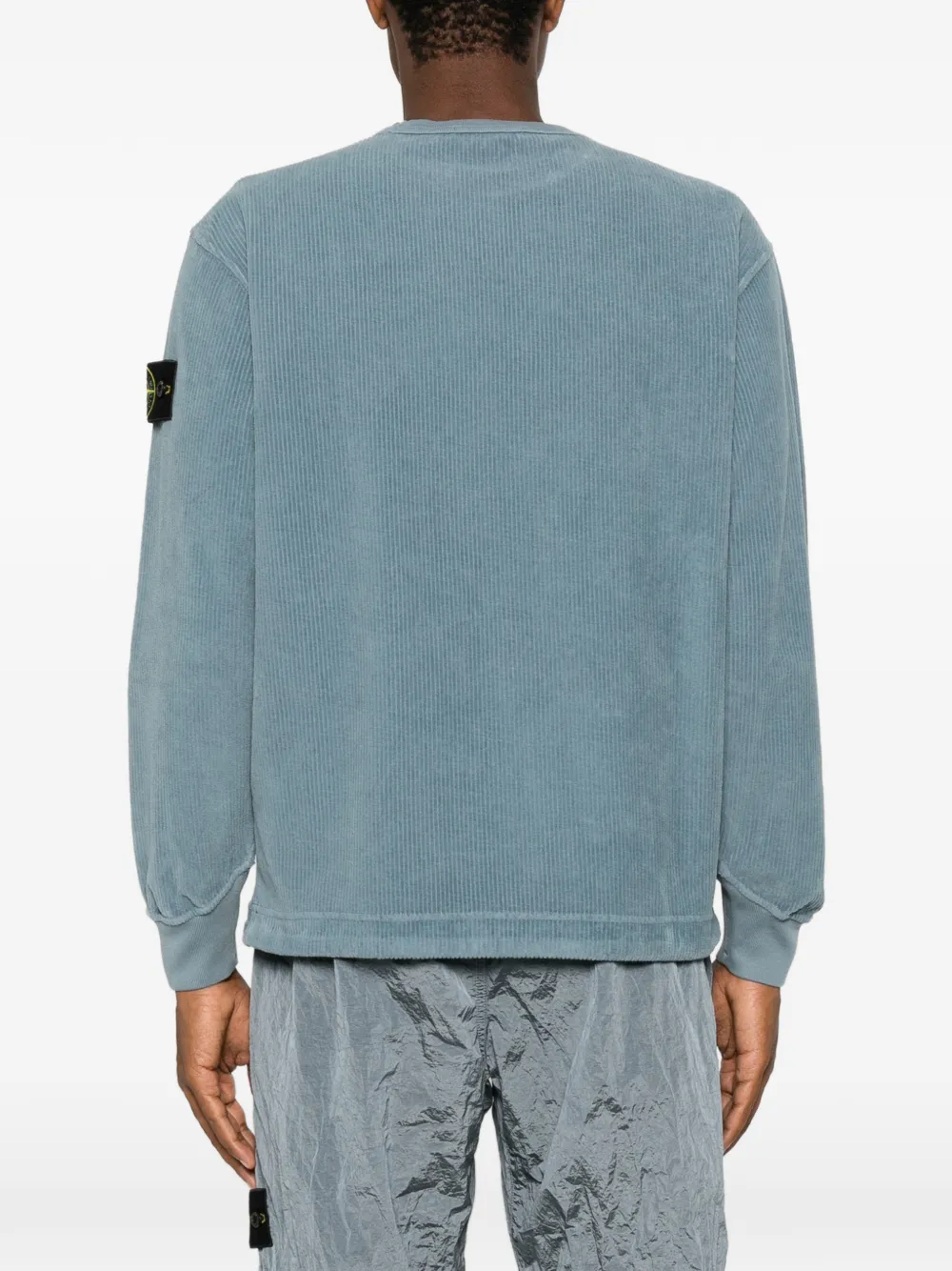 Stone Island Trui met logopatch Blauw