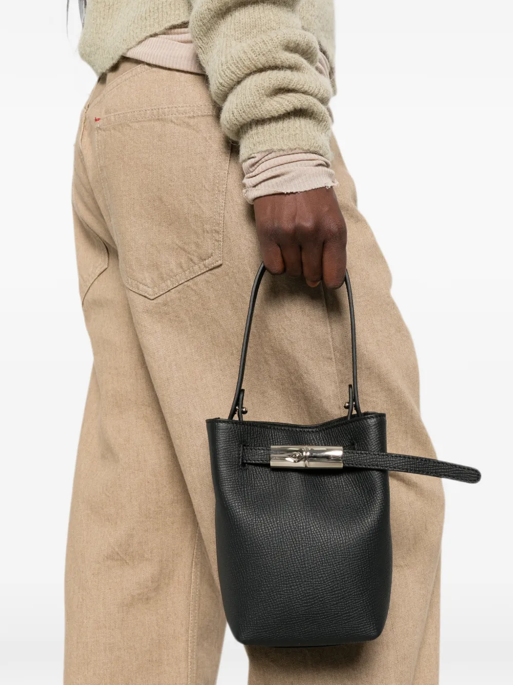 Longchamp Le Smart XS bucket-tas Zwart