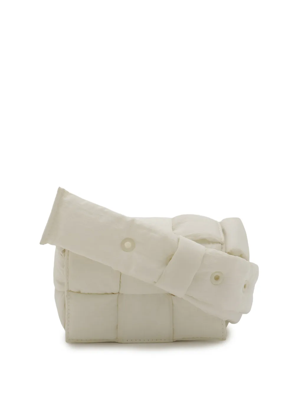 Bottega Veneta Pre-Owned 2012-2026 Candy Nylon Intrecciato Padded Tech Cassette crossbody bag - Bianco