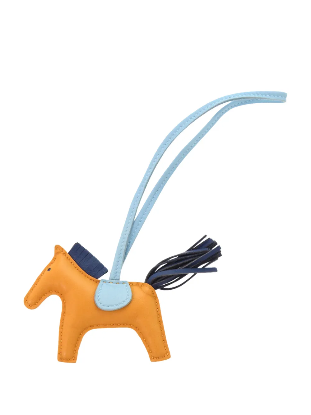 Hermès Pre-Owned 2017 Milo Lambskin Grigri Rodeo Bag Charm PM key chain - Marrone