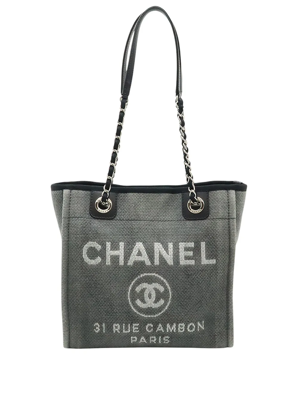 CHANEL Pre-Owned 2012 Mini Canvas Deauville tote bag - Grigio