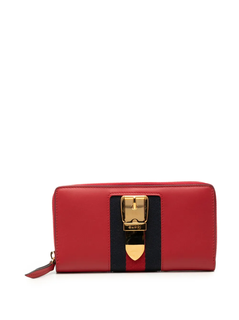Gucci Pre-Owned 2000-2015 Calfskin Sylvie Zip Around Wallet long wallets - Rosso