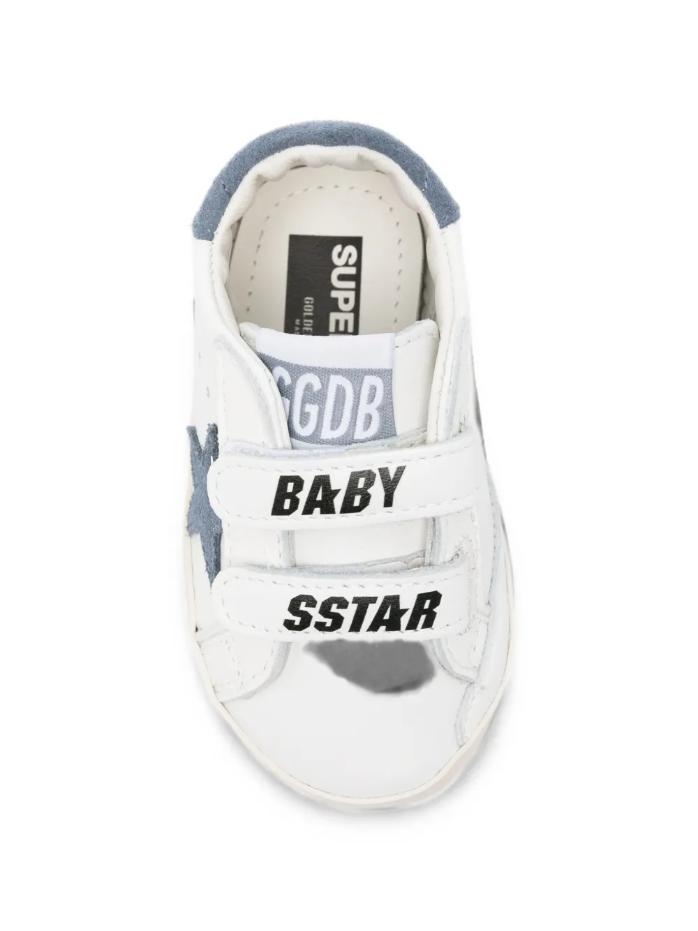 Golden Goose Kids Baby School Super-Star touch-strap sneakers Wit