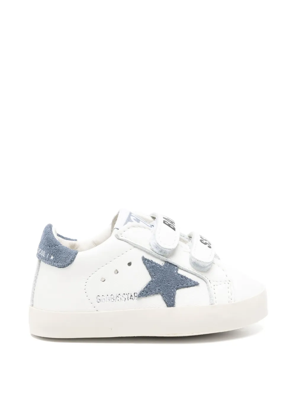 Golden Goose Kids Baby School Super-Star touch-strap sneakers Wit
