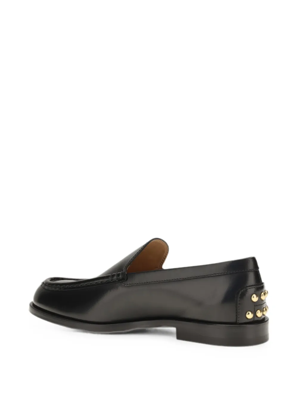 Tod's monogram-stamped leather loafers Zwart