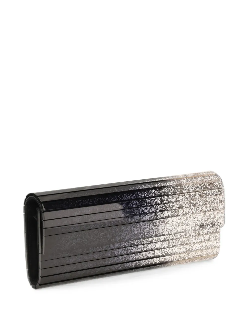 Jimmy Choo Sweetie glitter-degradé clutch bag - Nero