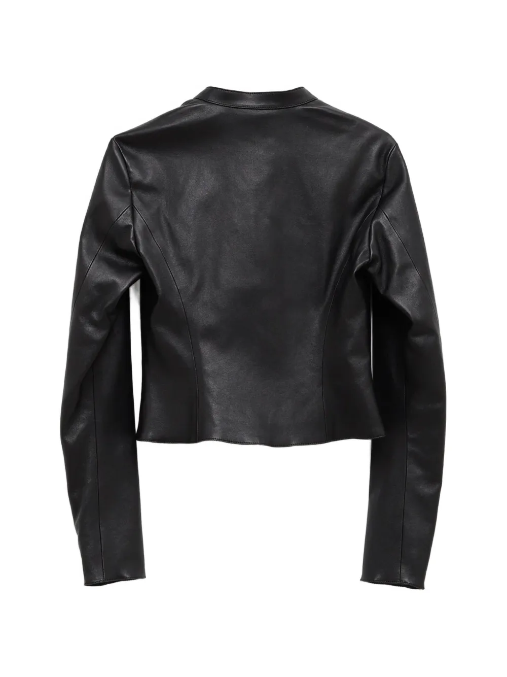Gucci Leren jack met rits Zwart