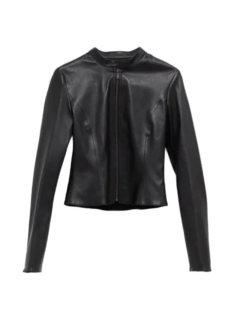 Gucci zip-up leather jacket