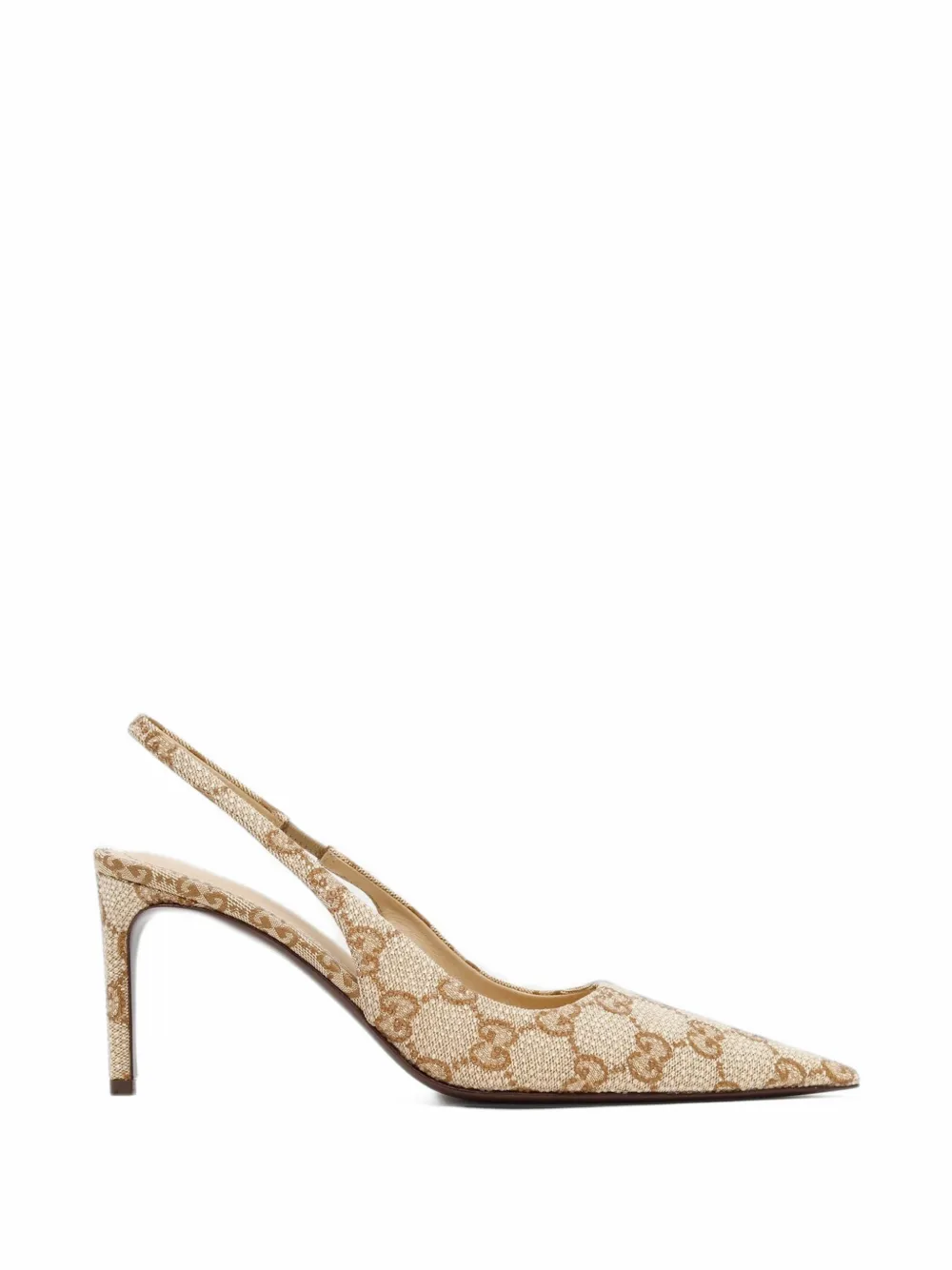 Gucci Donna crystal slingback pumps - Toni neutri