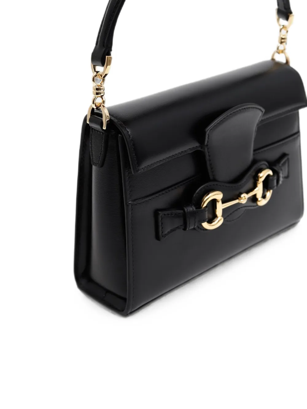 Gucci Kleine Horsebit Duomo tas met handvat Zwart