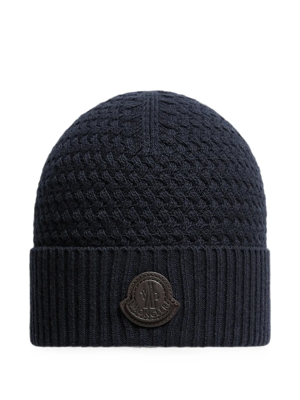 Moncler Muts met logopatch Blauw