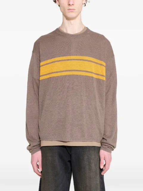 Stüssy striped-detail long-sleeved sweater