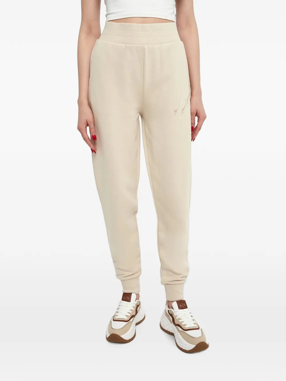 Armani Exchange logo-print track pants - Toni neutri