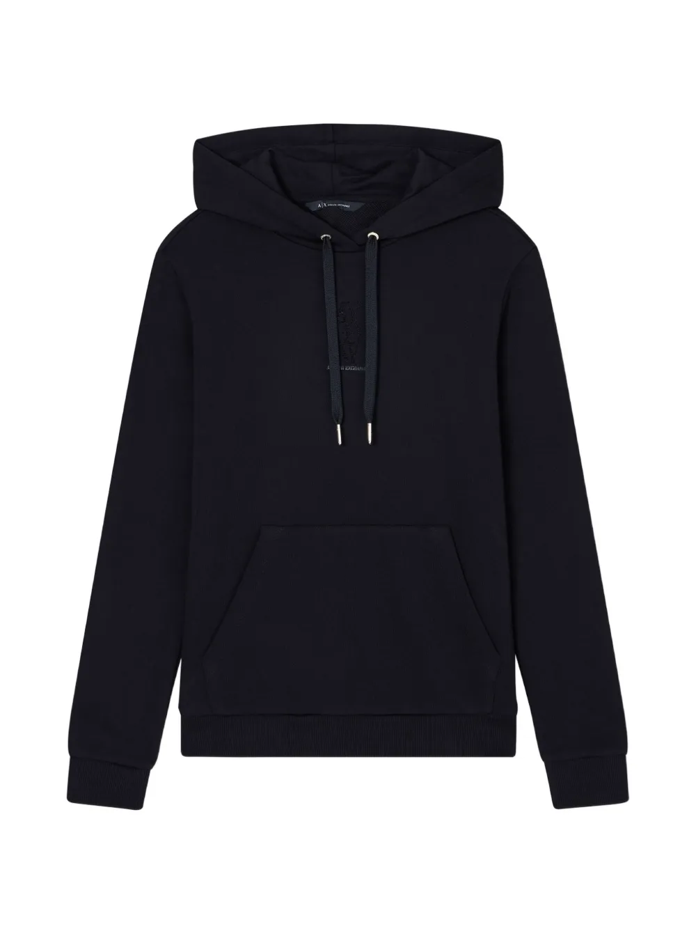 Armani Exchange logo-embroidered drawstring hoodie - Blu