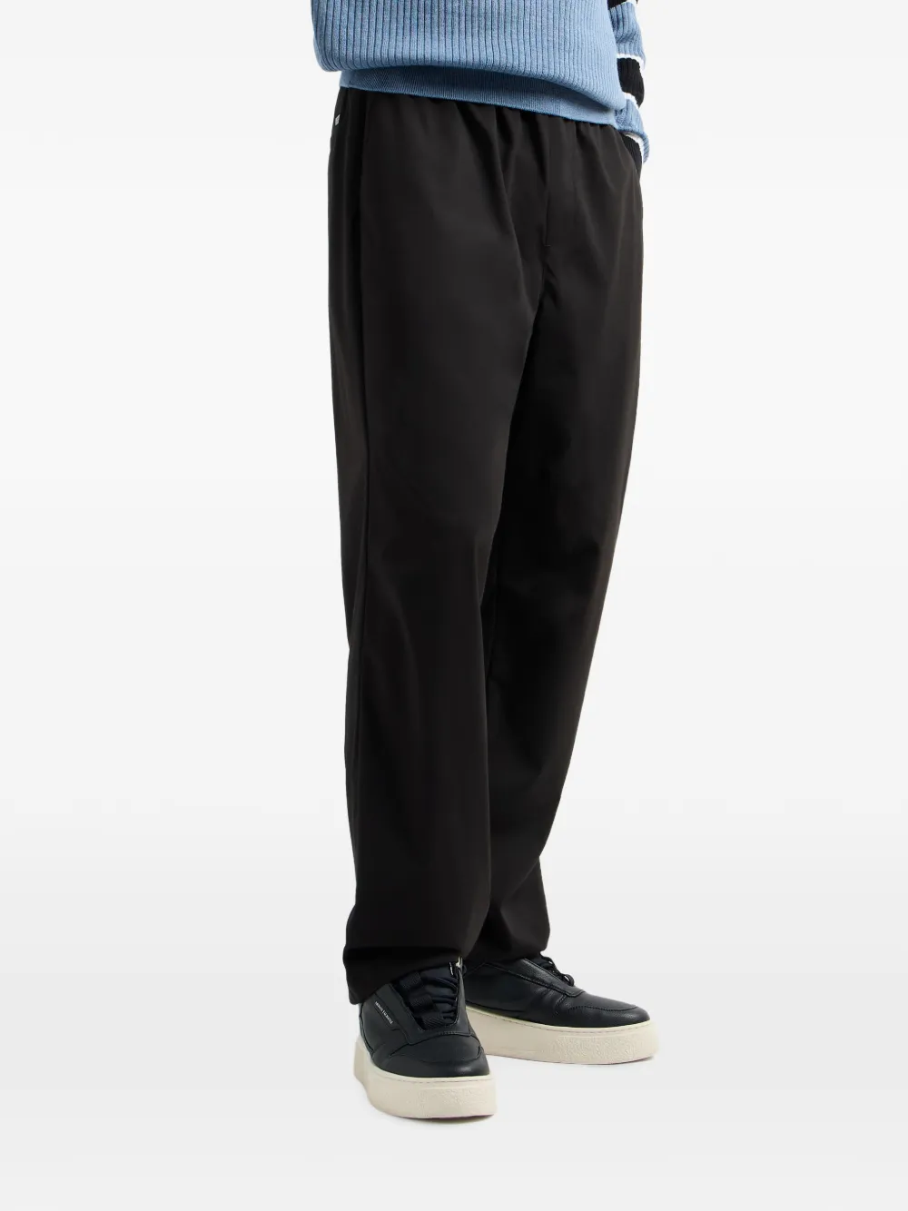 Armani Exchange Broek met elastische tailleband Zwart