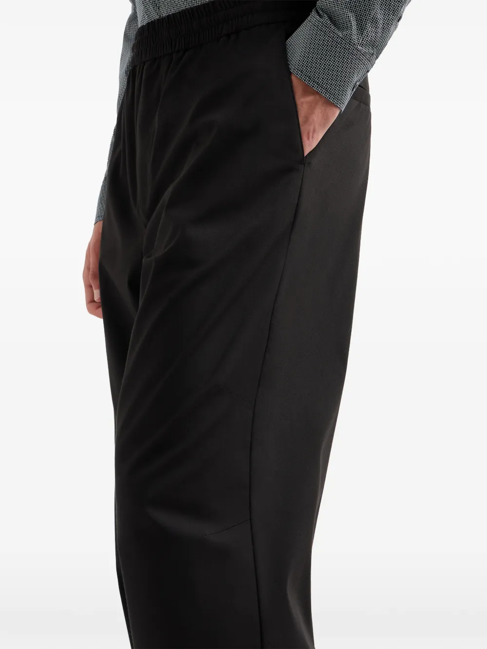 Armani Exchange Broek met elastische tailleband Zwart