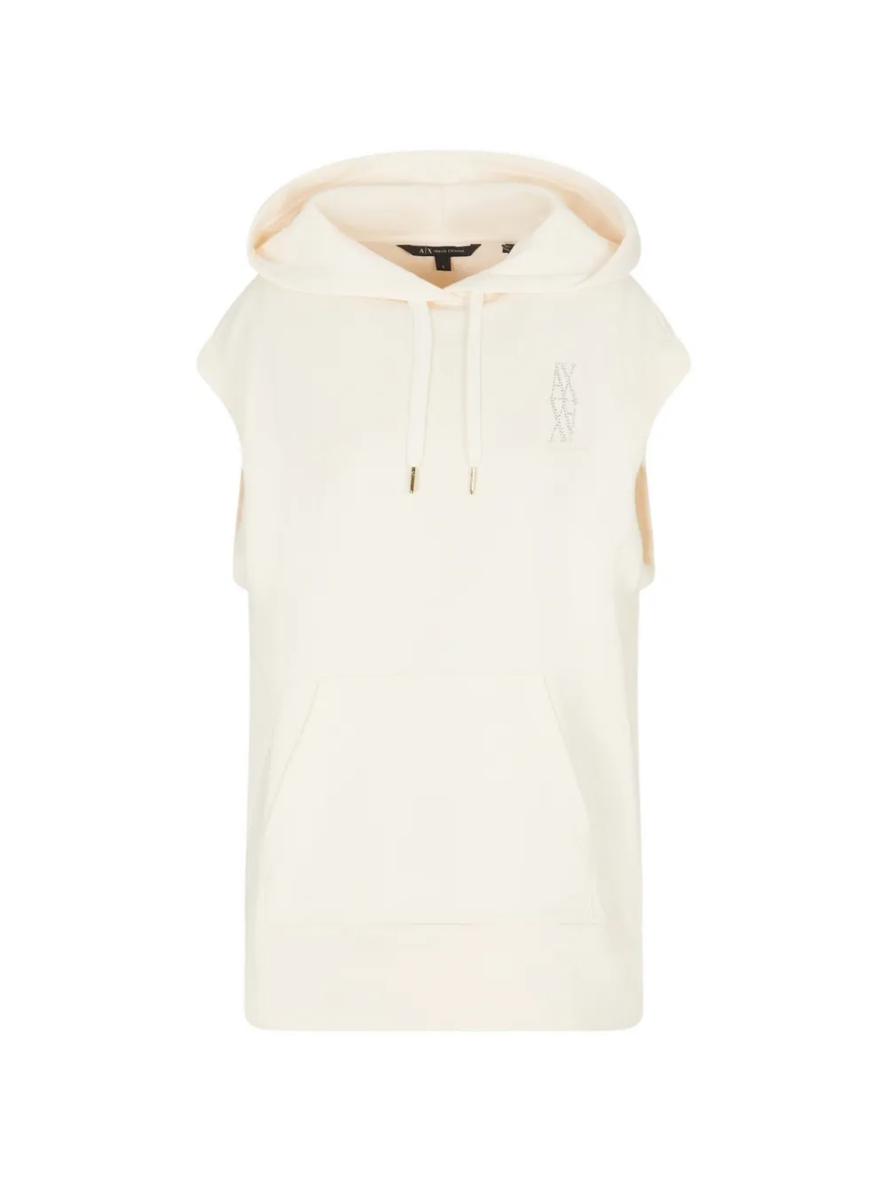 Armani Exchange logo-detail sleeveless hoodie - Toni neutri