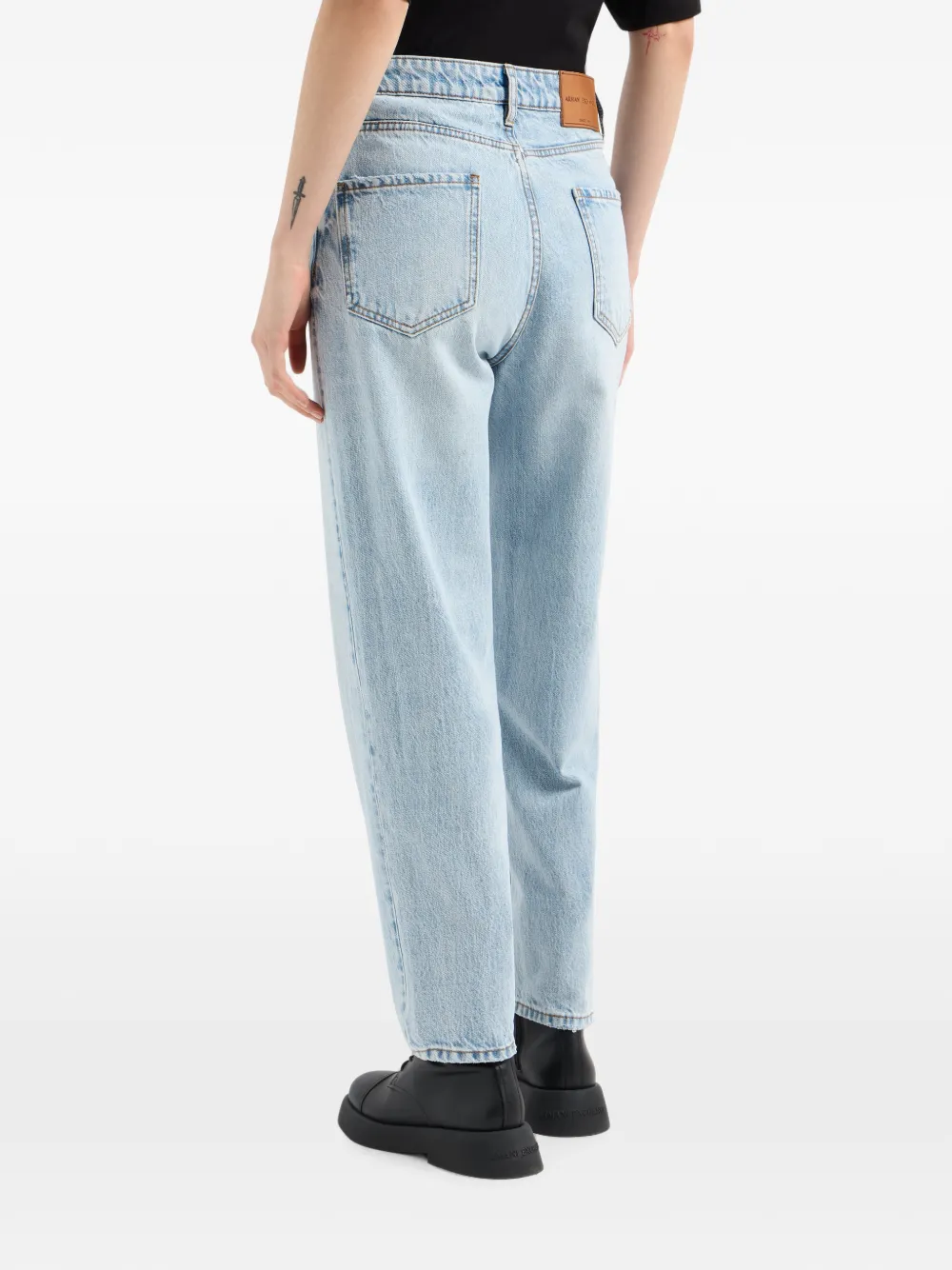 Armani Exchange Jeans met acid-wassing Blauw