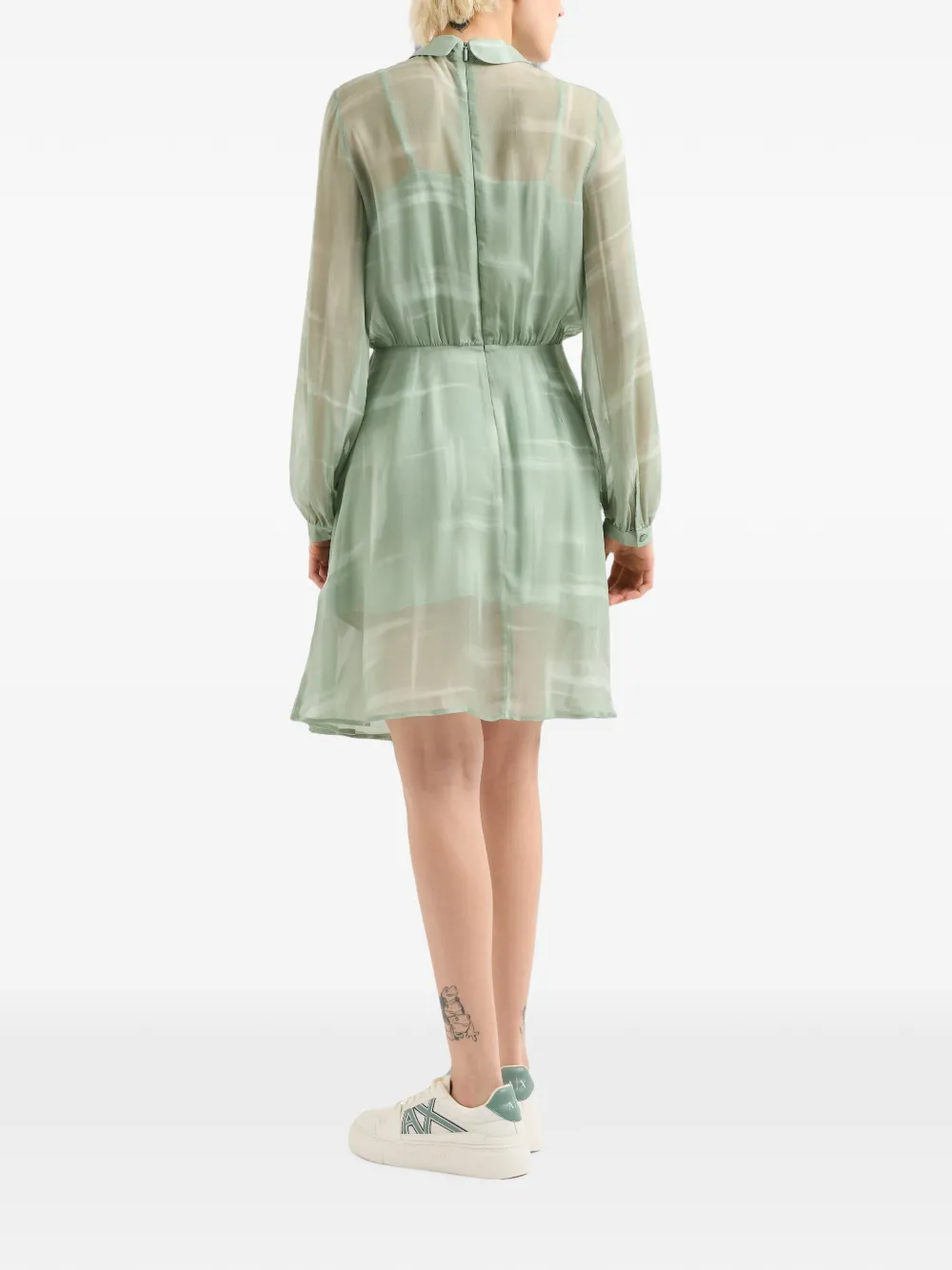 Armani Exchange Mini-jurk met lange mouwen Groen