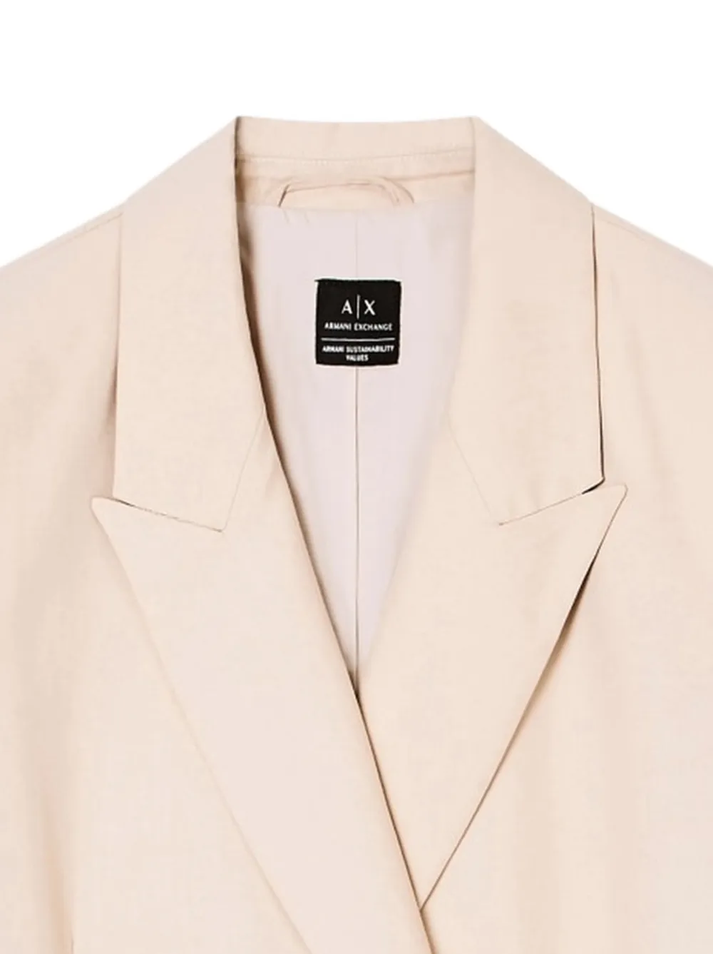 Armani Exchange Blazer met dubbele rij knopen Beige