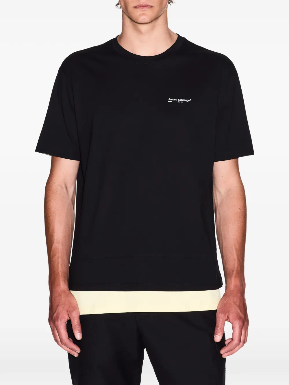 Armani Exchange T-shirt met logoprint Zwart