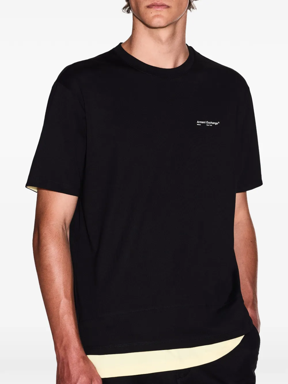 Armani Exchange T-shirt met logoprint Zwart