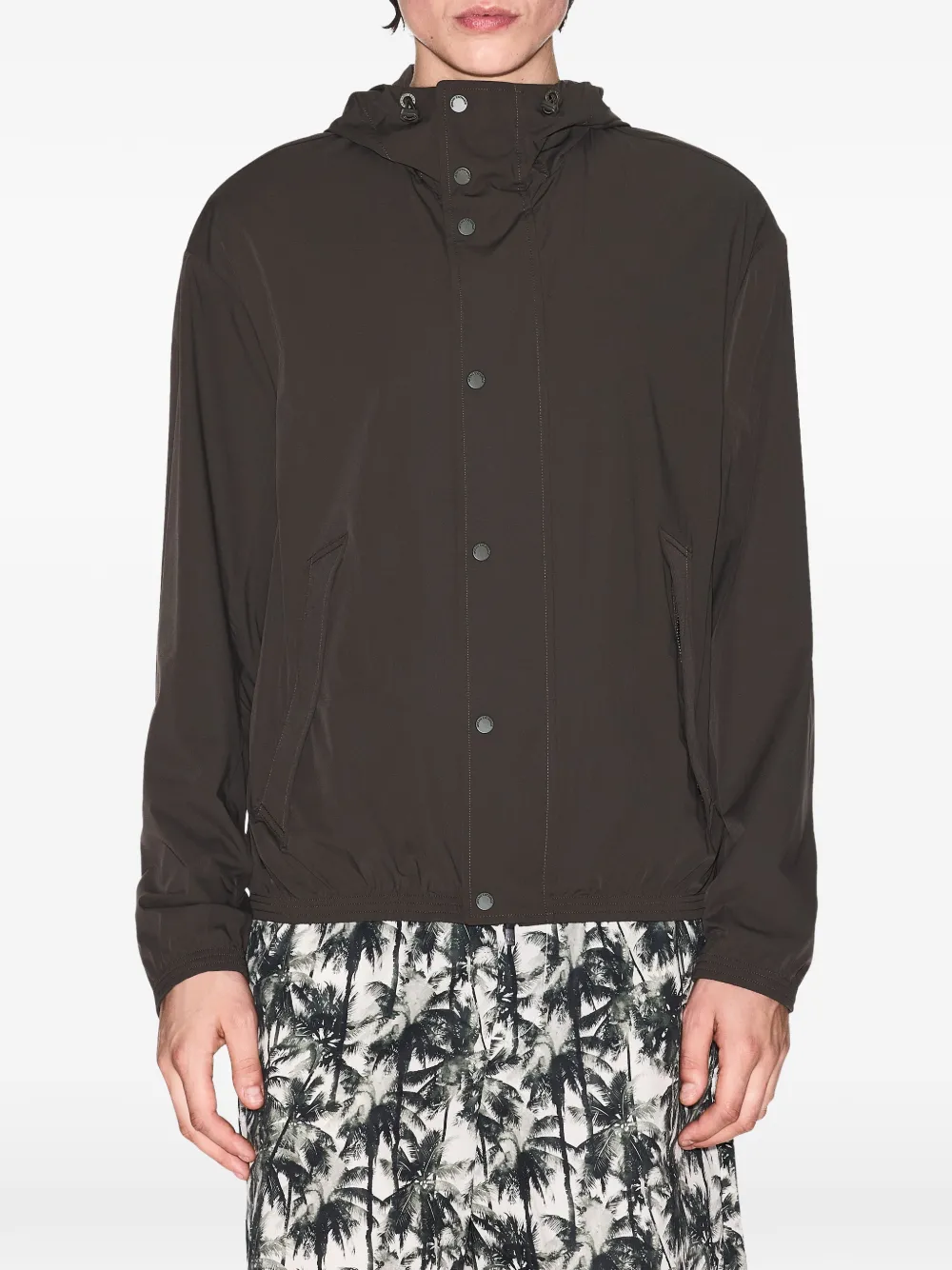 Armani Exchange Jack met drukknopen Bruin