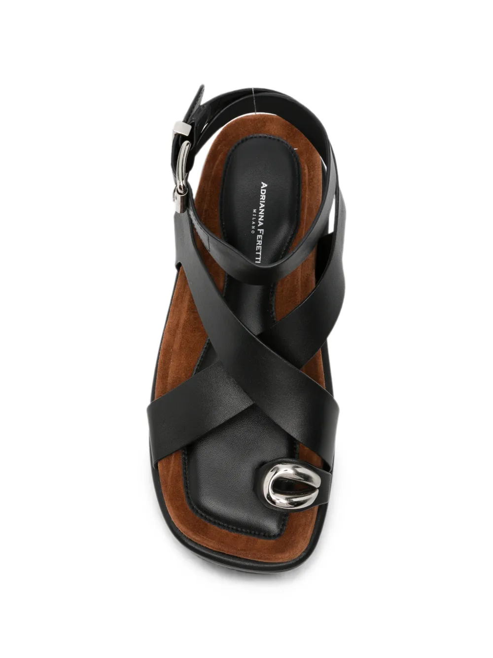 ADRIANNA FERETTI Sandalen met gekruiste bandjes Zwart