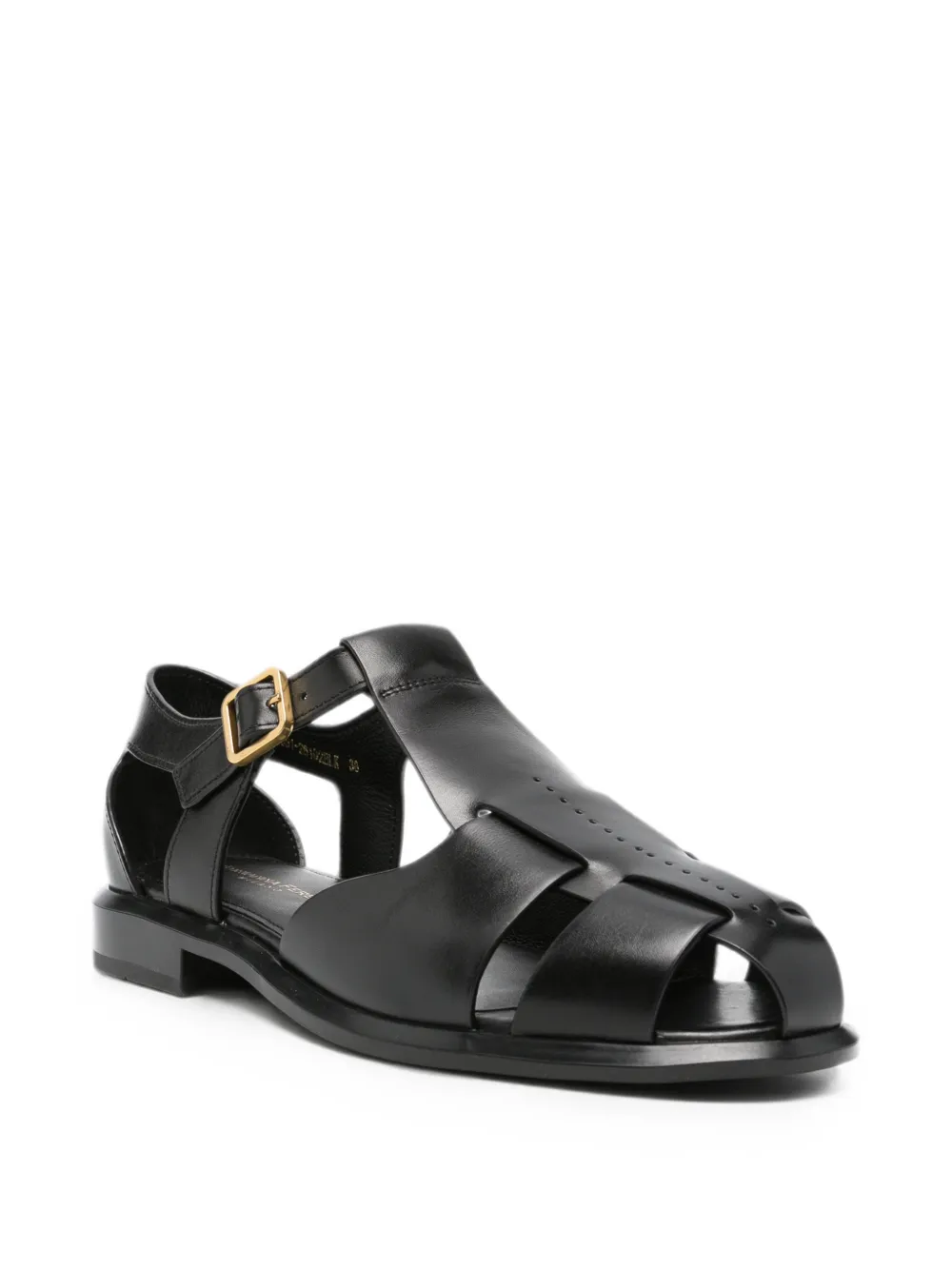 ADRIANNA FERETTI buckle-fastening leather sandals Zwart
