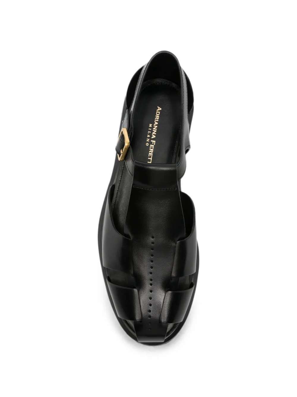 ADRIANNA FERETTI buckle-fastening leather sandals Zwart