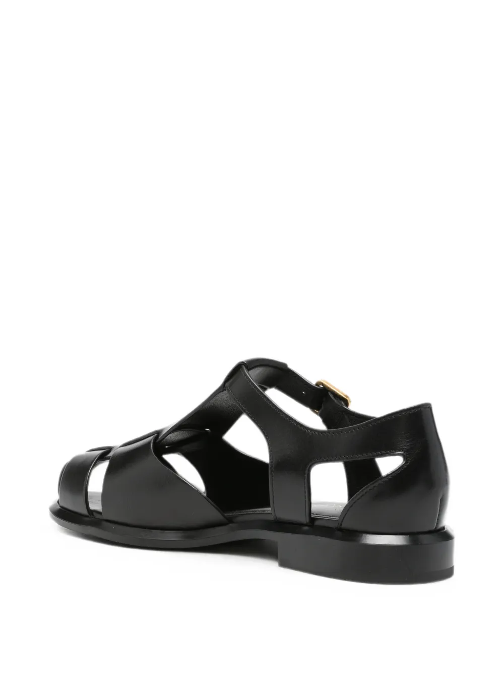 ADRIANNA FERETTI buckle-fastening leather sandals Zwart