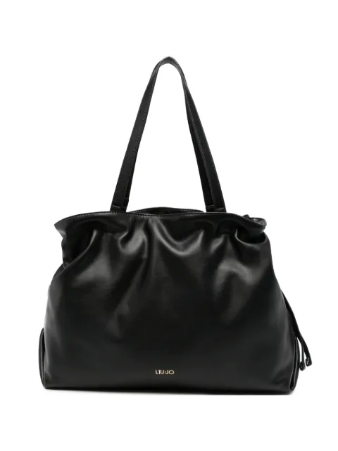 LIU JO logo-plaque gathered tote bag