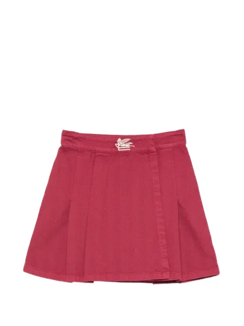 ETRO KIDS Pegaso-embroidered woven skirt