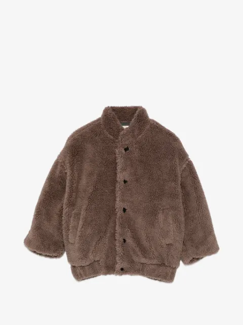 Douuod Kids Jacke mit Druckknöpfen und Teddy-Struktur