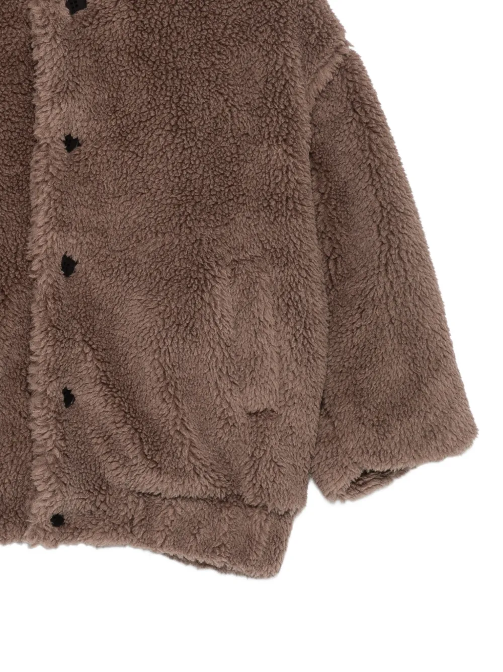 Douuod Kids Bomberjack met hoge hals en teddytextuur Bruin