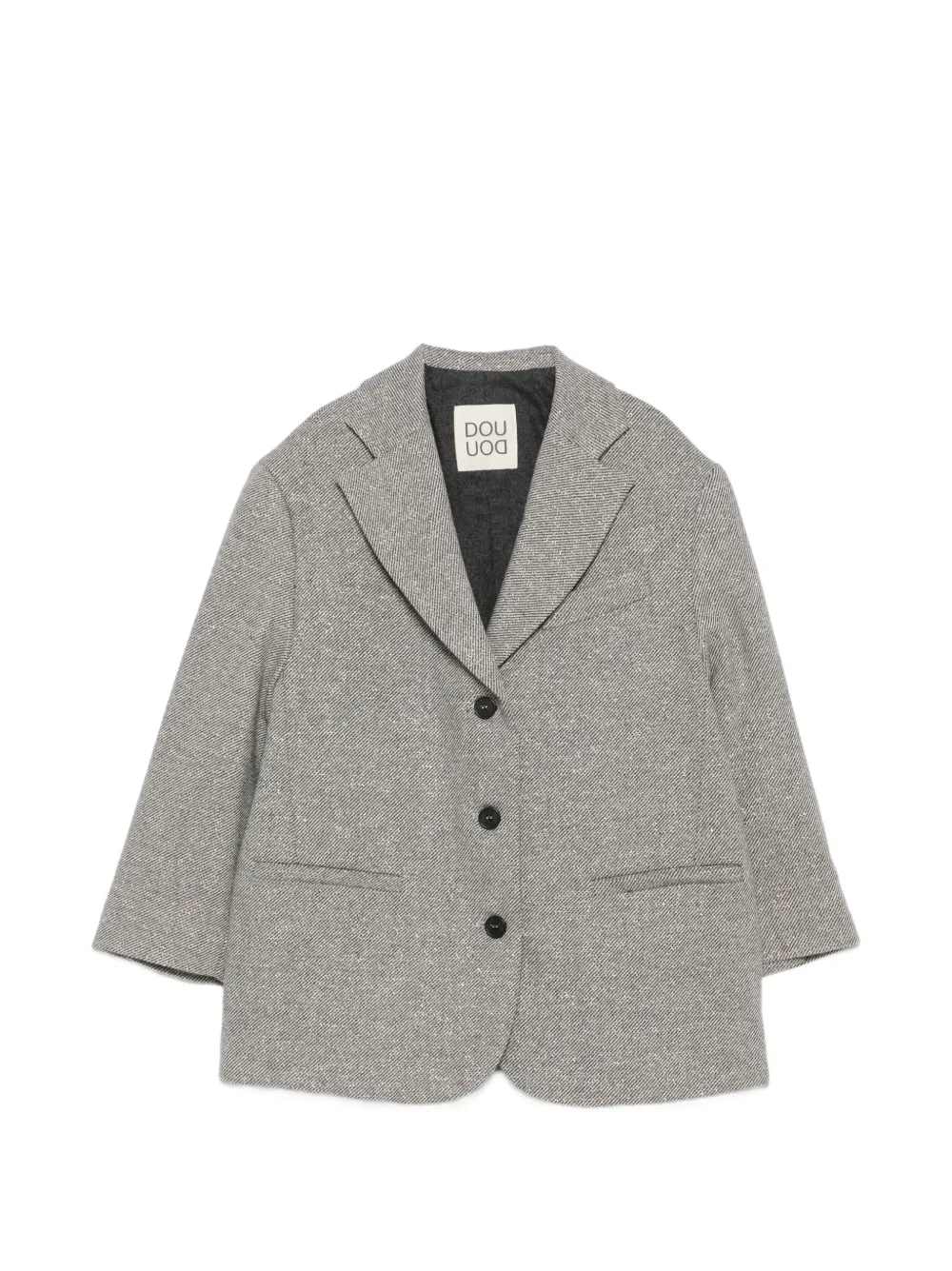Douuod Kids bow-detail single-breasted jacket - Grau