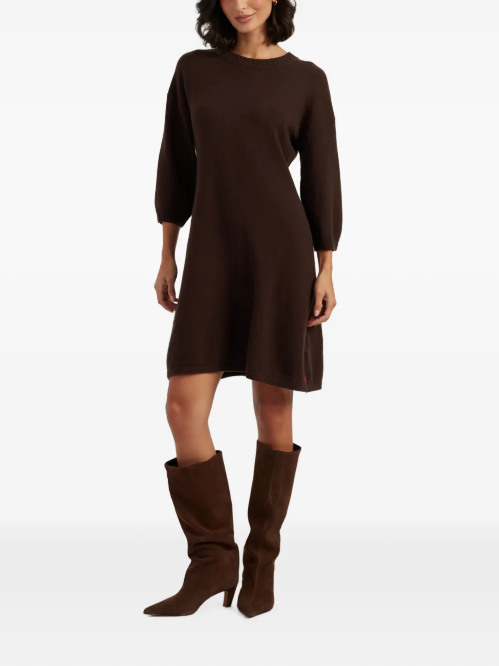Chinti & Parker Midi-jurk met wijde mouwen Bruin