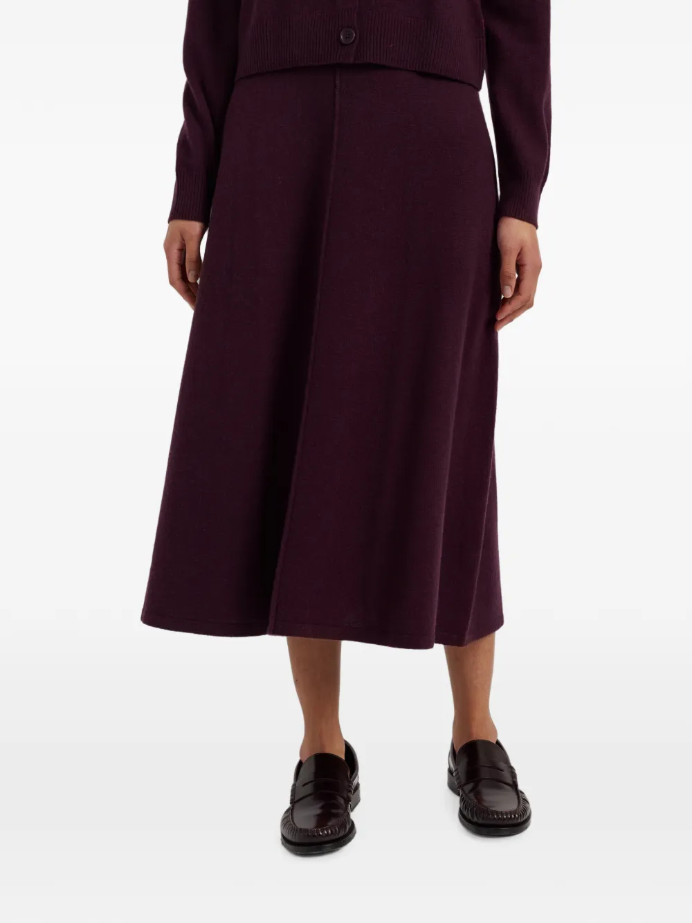 Chinti & Parker A-line knitted midi skirt