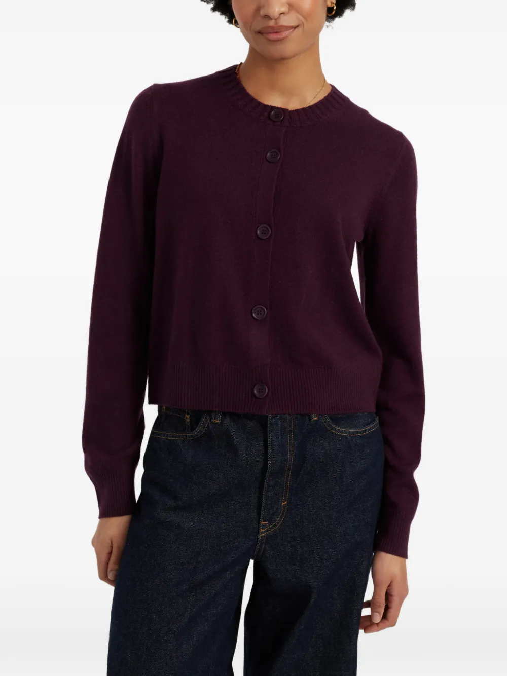 Chinti & Parker Vest met ronde hals Paars