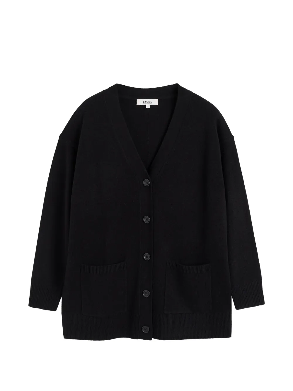 Chinti & Parker Button-up Patch-pocket Cardigan In Black