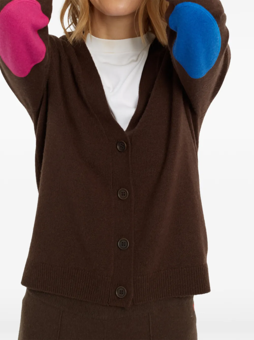 Chinti & Parker Vest met elleboogpatches Bruin