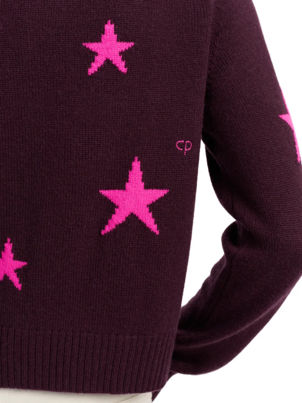 Chinti & Parker Vest met ronde hals en ster-intarsia Paars