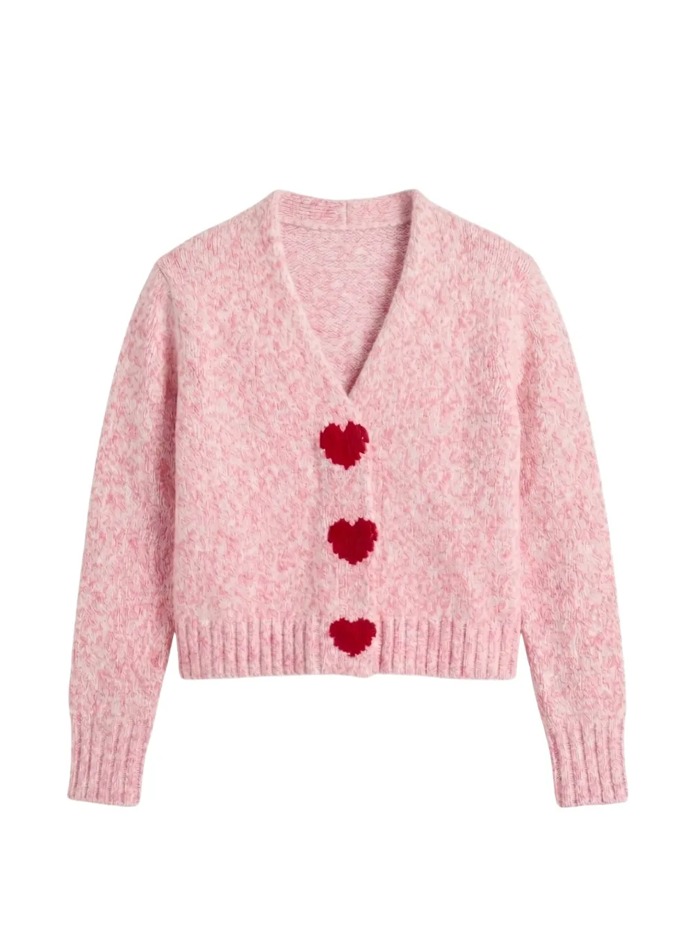 Chinti & Parker heart-motif melange cardigan