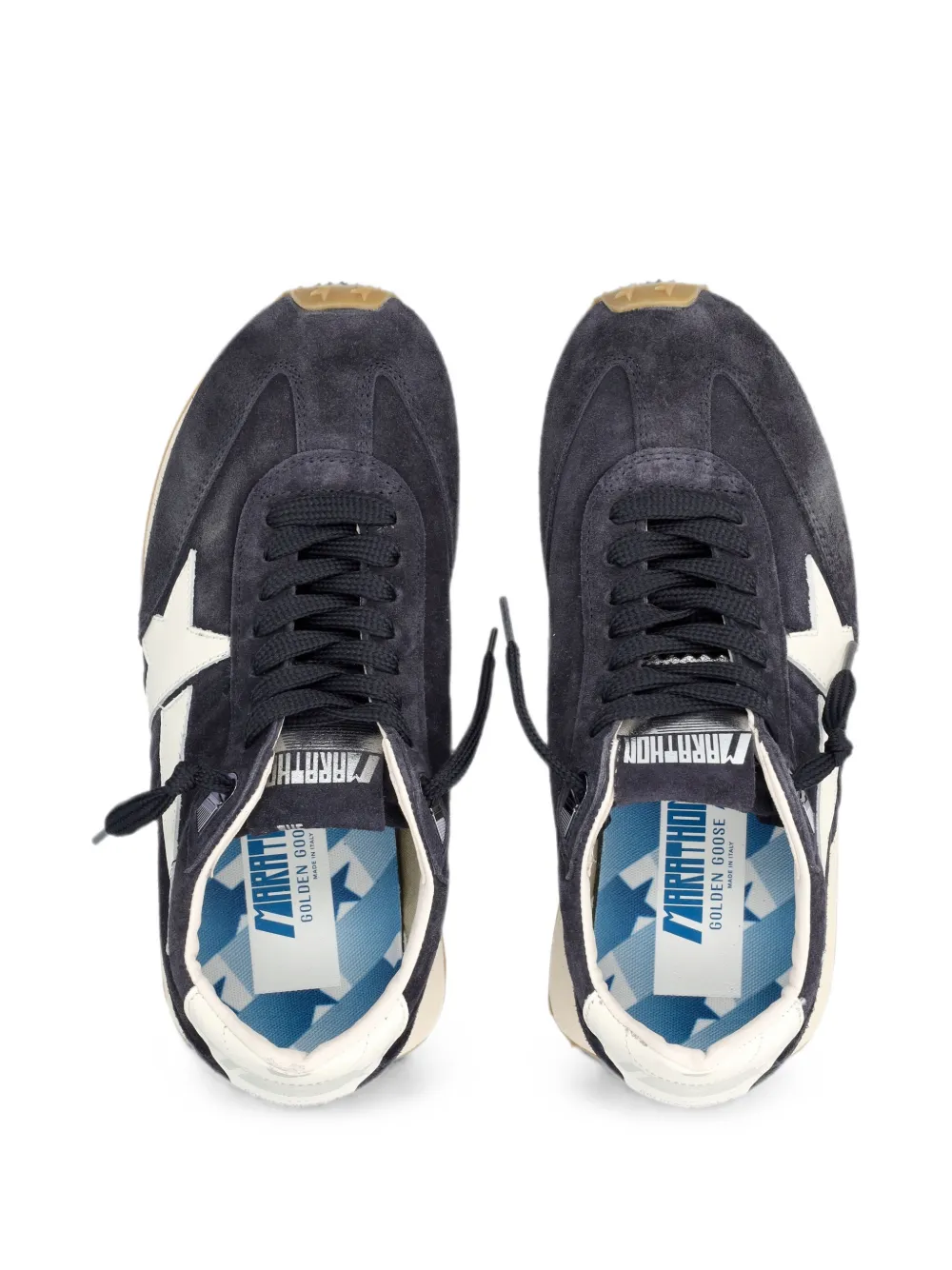 Golden Goose Marathon star-patch sneakers Blauw