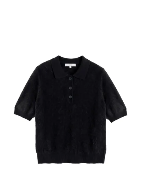 Chinti & Parker short-sleeve cashmere polo top