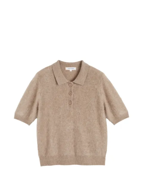 Chinti & Parker short-sleeve cashmere polo top